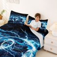 thumbnail image 3 of Manfei Race Car, Queen Sheets,Electric Spark Pattern Queen Sheet Sets,Blue,4-Piece,1 Flat Sheet, 1 Fitted Sheet and 2 Pillowcases, 3 of 6