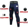 thumbnail image 4 of LANBAOSI Mens Tights Leggings Quick Dry Sports Base layer With Phone Pockets, 3 Pack Size L, 4 of 6