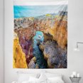 thumbnail image 1 of Landscape Tapestry, Sunset on the Mouth of Hell Feature Scenery Sea Nature Mountains Picture, Fabric Wall Hanging Decor for Bedroom Living Room Dorm, 5 Sizes, Multicolor, by Ambesonne, 1 of 1