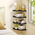 thumbnail image 3 of Fairy 4 Tier Black Corner Floating Shelves for Wall, Modern Space-Saving Corner Shelf Unit, 3 of 7
