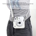 thumbnail image 3 of Mini 12 Insta Camera Bag Camera Protective Case Vintage, Checkerboard Plaid Portable Insta Mini 12 Leather Bag With Adjustable Shoulder Strap, 3 of 8