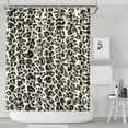 thumbnail image 2 of Classic Leopard Shower Curtain with Glitter Effect, Waterproof Bathroom Fabric Curtain, Machine Washable Animal Spots Design, Fashion Vintage Cheetah Pattern Cute Decor, 2 of 5