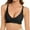 Black, variant on Deep V Neck Seamless Bra for Women, No Underwire Buttery Soft Wireless Bralette with Light Support and Light Padding