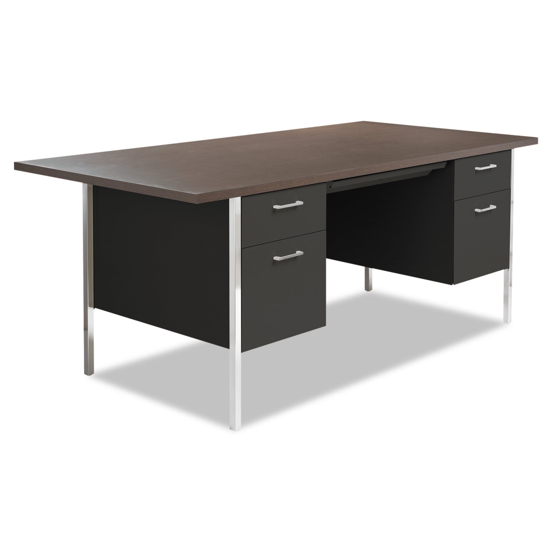 Alera Double Pedestal Steel Desk, Metal Desk, 72w x 36d x 291/2h