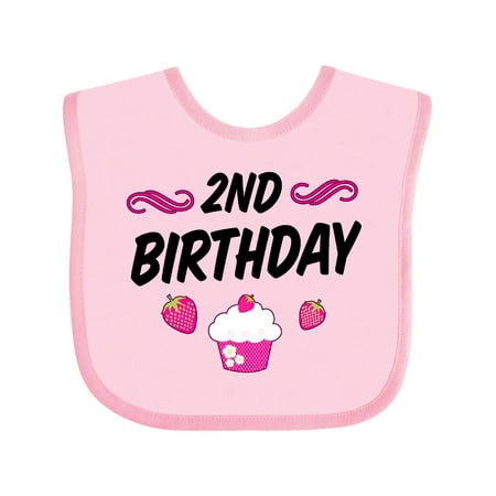 

Inktastic 2nd Birthday with Cupcake Gift Baby Girl Bib