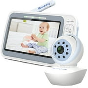 Moonybaby QuadView 50 5" HD Video Baby Monitor with Remote Pan/Tilt Camera, Model: QuadView50