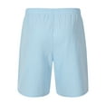 thumbnail image 5 of Havenre Men's Casual Shorts Regular Fit Casual Elastic Waist Drawstring Summer Beach Vacation Yoga Golf Shorts Pockets with Button Decor Light Blue L, 5 of 9