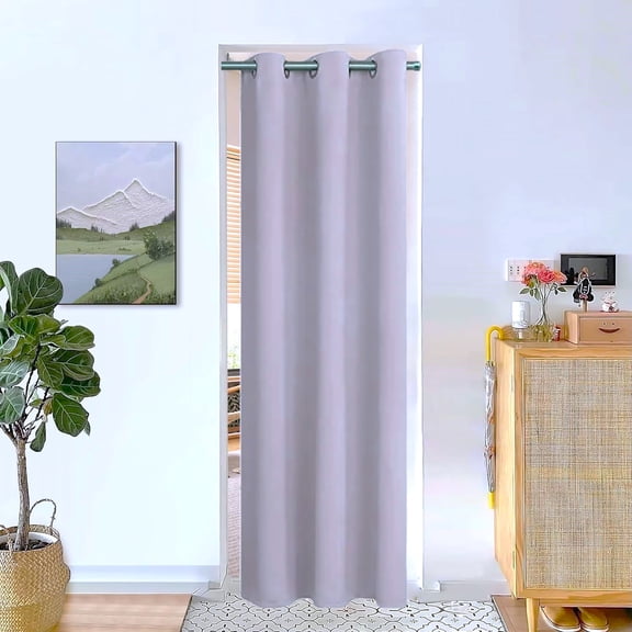 Gorgeou Home Linen Blackout Window Curtain 84 "L 1 Panel K68 Silver Thermal Top Grommets for Bedroom Closet Divider Room Home Décor