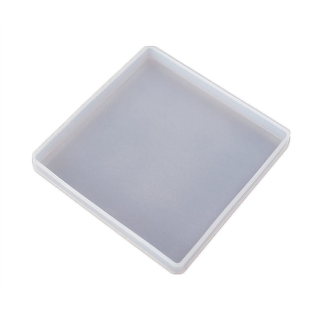yingyy Coaster Silicone Molds Desktop Adornment Tool DIY Epoxy Mold Square-shaped Personalized Casting Mould Set Household Use Square Cup Mat