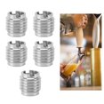 thumbnail image 1 of Thread Knurled Nuts, Rust Proof G3/8 Thread Threaded Inserts Stable Connection  for Beer Tap Handle for Wooden Tap Handle, 1 of 7