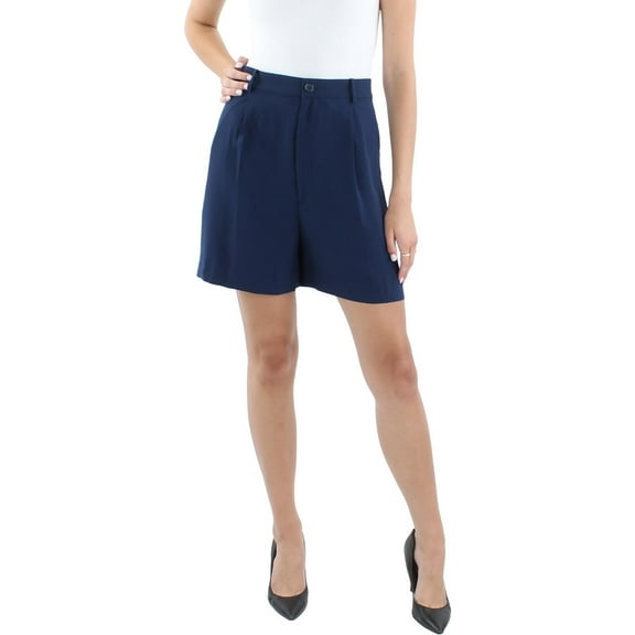 Lauren Ralph Lauren Womens Pleated Mini High-Waist Shorts
