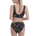 thumbnail image 5 of High Waisted Bikini Sets For Women, Rainbow Coconut Tree Swimsuits Tummy Control, Two Pieces Bathing Suit, 5 of 8
