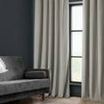 thumbnail image 4 of Half Price Drapes City Grey Heritage Plush Velvet Room Darkening Curtains (1 Panel), 50W X 96L, 4 of 12