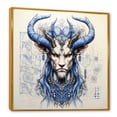 thumbnail image 2 of Designart "Mythical Creature A Blue Enigma" Abstract Framed Wall Art - Blue Mythical Creatures Hallway Framed Wall Art Decor, 2 of 6