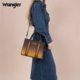 thumbnail image 5 of Wrangler Medium Tote Bag for Women Designer Satchel Handbags Top-handle Purses with Strap, Brown, 5 of 7
