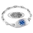 thumbnail image 1 of MedicEngraved Stainless Steel Custom Medical Alert Bracelet - 6mm Infinity Link, 1 of 8
