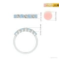 thumbnail image 4 of ANGARA Natural Half Eternity Seven Stone Aquamarine and Diamond Wedding Ring in 14K White Gold for Women (Size-3mm) | March Birthstone, Anniversary, Jewelry Gift for Women | Natural Aquamarine Ring, 4 of 8