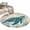Turquoise Blue-1, variant on Round Area Rug 4 Ft, Teal Sea Turtle Coastal Washable Non-Slip Circle Carpet for Living Room/Bedroom, Vintage Summer Beach Nautical Low-Profile Crawling Mats Collection Rugs for Indoor