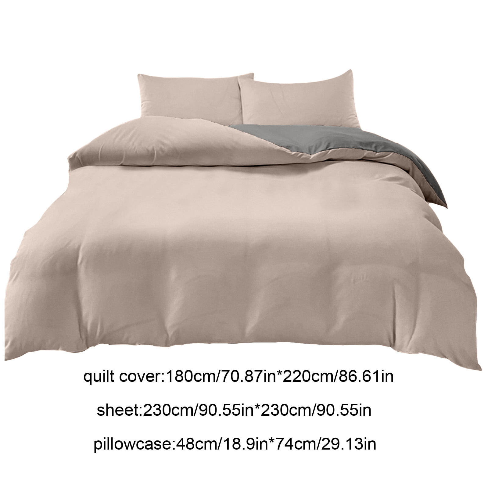 4 Piece Bed Sheets 71x87in Bedding Set with Duvet Cover Fitted Sheet 2 Pillowcases Soft Washed Polyester Wrinkle Free Easy Care by PALIFEUR