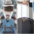 thumbnail image 5 of Square 2Pack PU Leather Cartoon Owl Cruise Luggage Tag with Privacy Cover and Name ID Tag for Travel Handbags Backpacks Luggage Tags, 5 of 6