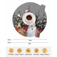 thumbnail image 6 of 15 Inch Round Placemats Set of 6, Grey Snowman Christmas Non Slip Heat Insulation PP Table Mats, Xmas Tree Snowflake Elk Gifts Washable Place Mats for Kitchen Dining Party Table Decor, 6 of 7