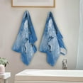 thumbnail image 3 of Blue Whale Summer Hand Towels 2 PCS, Underwater City Kitchen Towel Ultra Soft and Highly Absorbent,Decorative Fingertip Face Towel for Bathroom Hotel, 28.3"x14.4", 3 of 4