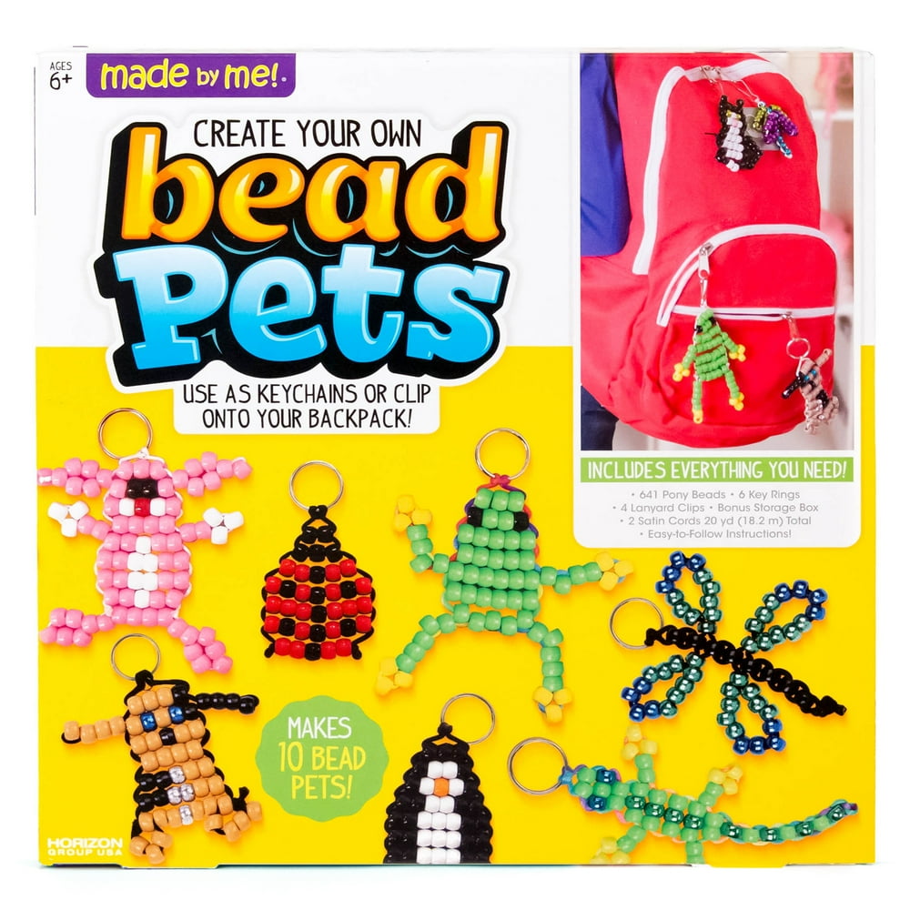 Made by Me Create Your Own Bead Pets, Makes 10 Pony Bead Animals, Ages