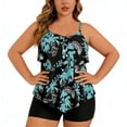 thumbnail image 1 of Plus Tamaño Traje de Baño Tops para las Mujeres Estampado Cintura Alta Pantalones de Baño Dos Piezas Conjunto de Traje de Baño, Más Tamaño Conjuntos de Bikini para las Mujeres, 1 of 6