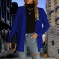 thumbnail image 4 of Fjofpr Holiday Savings! Blazer Jackets for Women Women'S Solid Color Recreational Long Sleeve Suit Coat Tops Fashion Women Solid Ladies Suit Turn-down Collar Cardigan Casual Coat, 4 of 5
