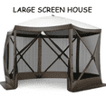 thumbnail image 6 of COBIZI 12'x12' Pop-up Gazebo Outdoor Camping Tent with 6 Sides Mosquito Netting, Waterproof, UV Resistant, Portable Screen House Room, Easy Set-up Party Tent with Carry bag, Ground Spike, Brown, 6 of 15