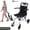 Black & White, variant on Cixusio Wheelchair for Adults, Lightweight Foldable Transport Wheelchair with Handbrakes and 12in Shock-absorbing Pump, Travel Wheel Chair with 15.75in Wide Seat, Load Capacity of 175lbs
