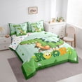 thumbnail image 3 of jejeloiu Cute Cartoon Dinosaur 7-Piece Twin Bedding Sets,Wild Animal Bedding Comforter Set,Green Dino Sheet Sets For Boys Kids,Breathable Home Decor Reversible, 3 of 8