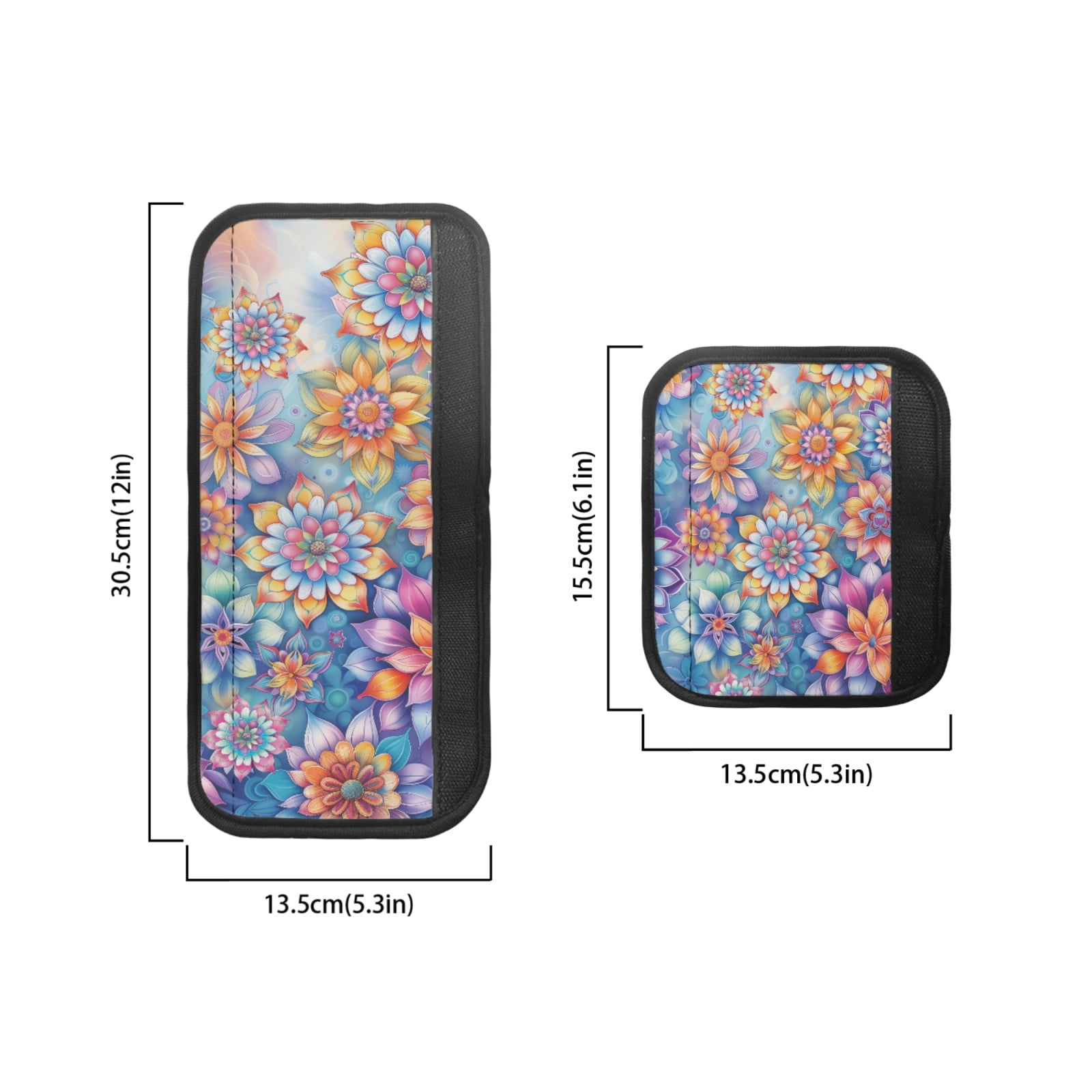 SEANATIVE 6 Pcs Refrigerator Door Handle Covers Washable Electric Appliance Decor Handles Anti-Skid Kitchen Accessories Indoor Home Decorations Keep Off Stains Dust Fingerprint, Boho Flowers