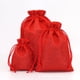 thumbnail image 1 of Bolsa de regalo de Navidad para guardar joyas, bolsita con cordón, bolsa de lino de imitación, 1 of 6