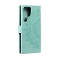 thumbnail image 3 of Allytechgroup Flip Cover Case for Samsung Galaxy S24 Ultra, Mandala Embossed Stand Cards Holder Folio Shockproof Hand Wrist Phone Case for Galaxy S24 Ultra, Green, 3 of 6
