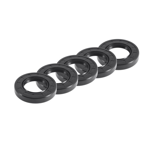 Unique Bargains Sello de Aceite Universal TC Doble Labio con Resorte de Acero Anillo de Sello de Eje Rotativo 40x70x12mm Alta Presión Caucho NBR Negro 5pcs