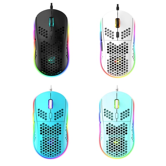 Game Mouse USB Wired RGB Portable Mouse Wired Gaming Light Gaming Mouse DPI Adjustable Portable Computer Accessory, Blue