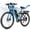 Blue, variant on ESKUTE Electric Bike for Adults, 27.5" Mountain E-Bike, 1500W Peak Brushless Motor, Full Suspension, 48V 20.8Ah Removable Battery, 20+ MPH, Up to 80 Miles Range, Step-Over Frame, Orange