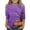 01 Dark Purple, variant on Pumpkin Halloween Shirt for Girls Fall Leaf Print 3/4 Sleeve T Shirt Cute Graphic Tee Autumn Party Outfit Kids Casual Holiday Top,9-10 Years,Purple