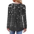thumbnail image 3 of Viikei Womens Light Knit Crew Neck Long Sleeve,Women's Spring/Summer Floral Printed Round Neck Long Sleeve T-shirt Black XXXL, 3 of 7
