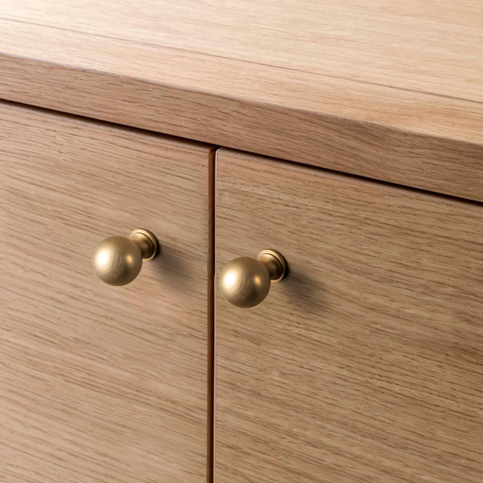 Goo-Ki 12 Pack Champagne Bronze Cabinet Drawer Knobs, Zinc Alloy 1.14" Dia Cabinet Handles for Bar Cupboard Closet Wardrobe