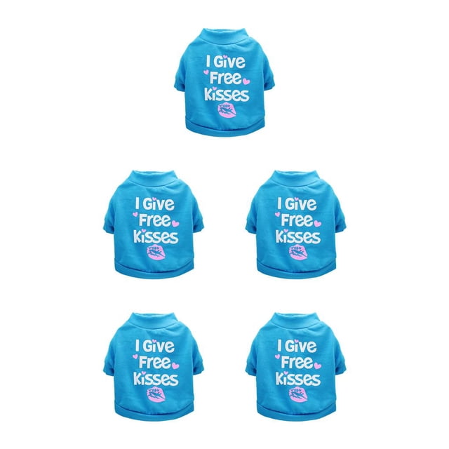 Camisa para perros Greeniant Primavera Algodón Azul L