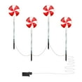 Teissuly Lollipop Christmas Pathway Lights, 4 Pack Candy Cane Christmas