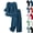 23# Navy, variant on Womens 2 Piece Sets Cotton Linen Boho Embroidered Tops Wide Leg Palazzo Pants Matching Summer Casual Gauze Outfits,Blue,3XL