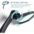 thumbnail image 3 of New Handlebar Bike Mirror Scratchand BlastGlass Lens Rotatable Rearview Mirror Bicycle Mirror ME(Silver Right Side), 3 of 5