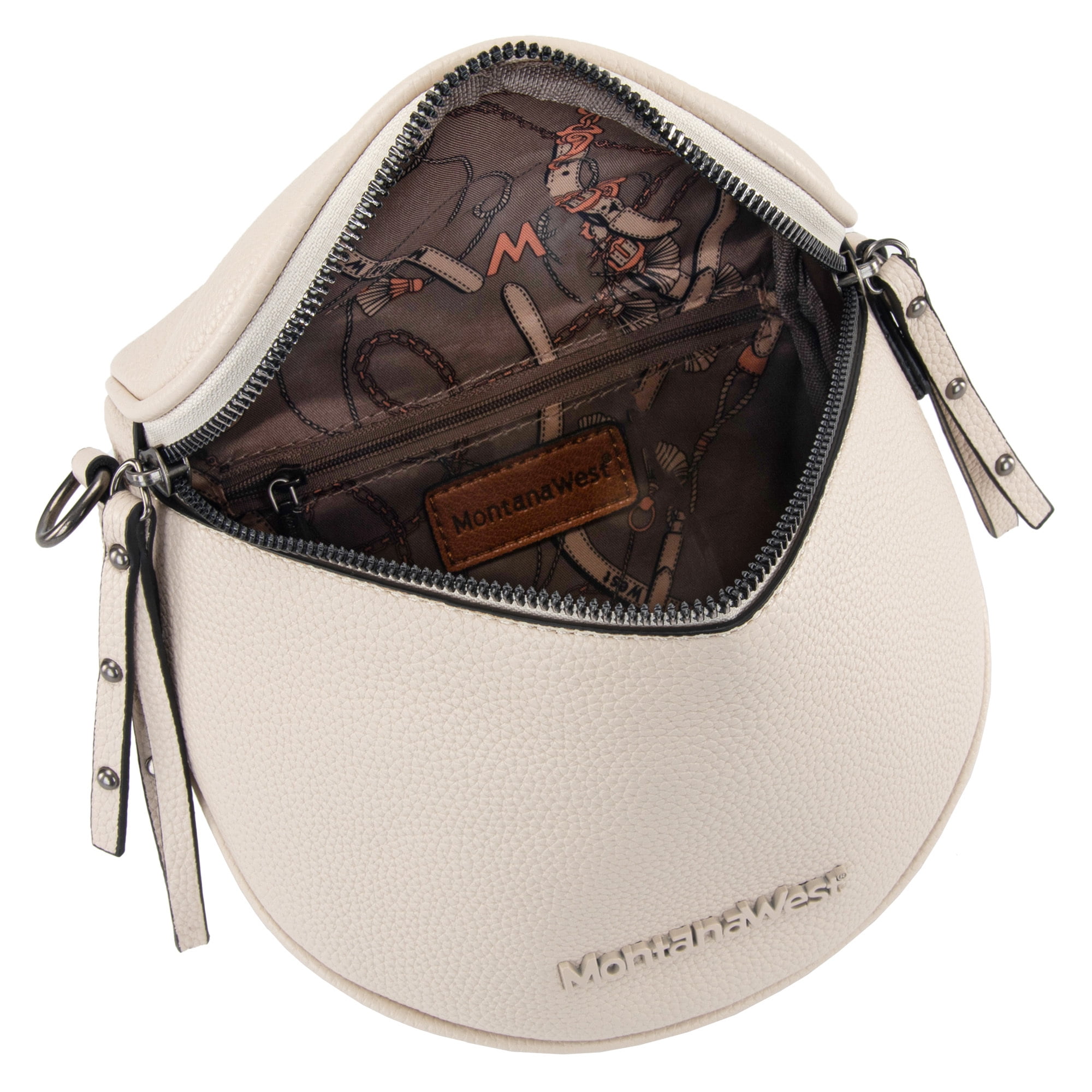Montana West Crossbody Bags Bum Bag for Women Large Sling Bag with Adjustable Strap and Coin Purse, Beige
