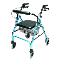 Graham Field Lumex Walkabout Lite Rollator with Seat & 6 Inch Wheels, Aqua