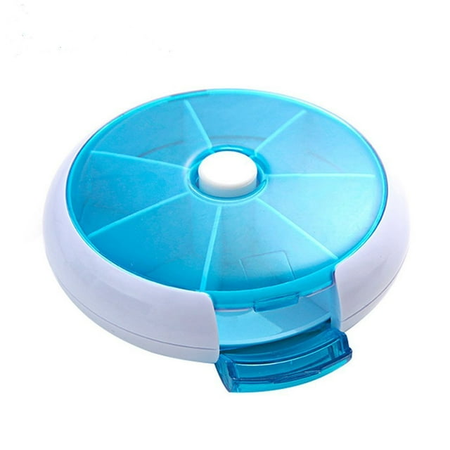 Pill Box Reverse 7 Days Pastillero Dispensador Semanal de Medicamentos Estuche para Viajes Estuche para Medicamentos Soporte para Vitaminas apto para el hogar o para viajes Material plástico