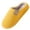 Yellow, variant on CHUMUD Women's House Slippers - Soft Fleece Lined, Cozy Cotton Striped Texture Indoor Shoes with Anti-Slip Rubber Sole