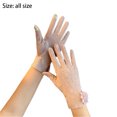 thumbnail image 2 of Guantes de seda helada de encaje corto para mujer, finos, de verano, para conducir, con pantalla táctil, para primavera y otoño, 2 of 5